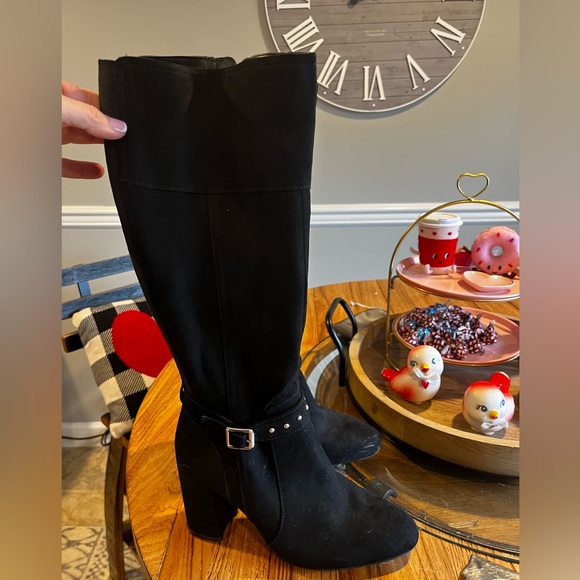 Women's Black Suede Boots Worn 1x Excellent condition Kelly & Katie Size… - Picture 13 of 14